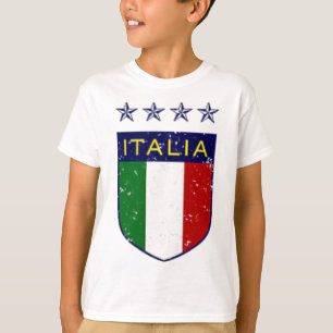Vintage Italia Fußball doppelseitig T-Shirt