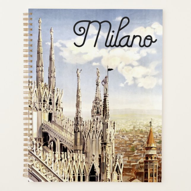Vintage Italie Milan Planner (Devant)
