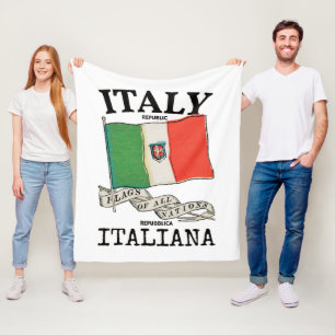 Vintage Italien Landesflagge Fleecedecke