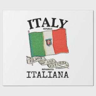 Vintage Italien Landesflagge Geschenkpapier