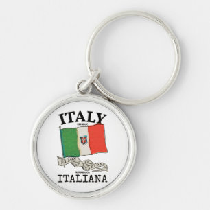 Vintage Italien Landesflagge Schlüsselanhänger