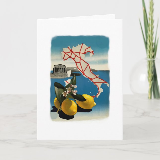 Vintage Italien-Reise Karte (Vorderseite)