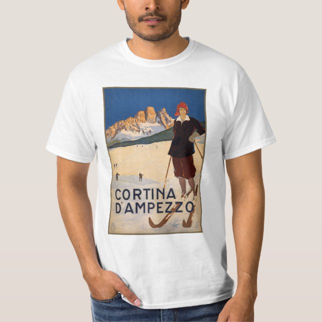 Vintage italienische Alpenkleidung T-Shirt (Vorderseite)