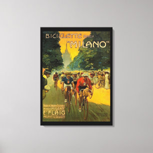 Vintage italienische Fahrradwerbung Leinwanddruck