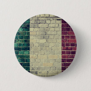 Vintage italienische Flagge Button