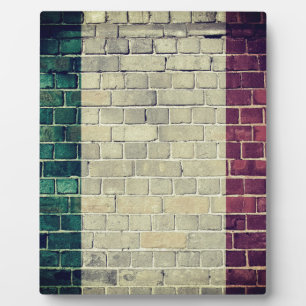 Vintage italienische Flagge Fotoplatte