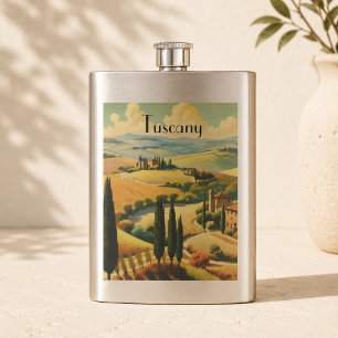 Vintage italienische Landschaft Reise Andenken Flachmann