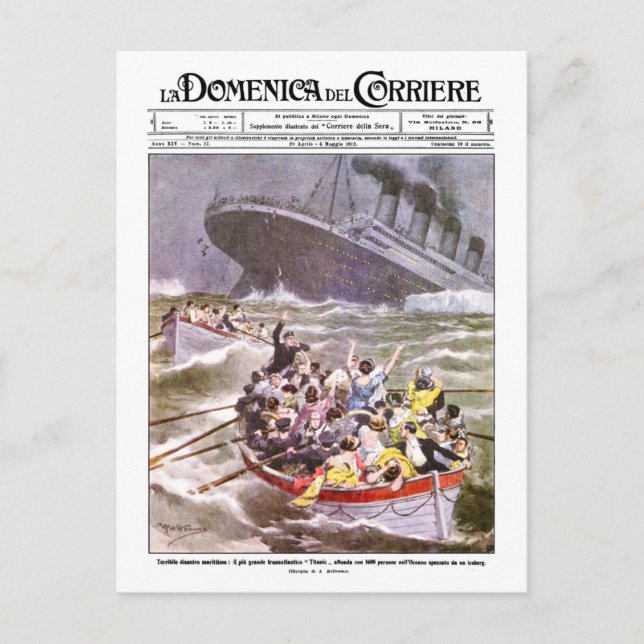 VINTAGE ITALIENISCHE NACHRICHTENGESCHENKE POSTKARTE (Vorderseite)