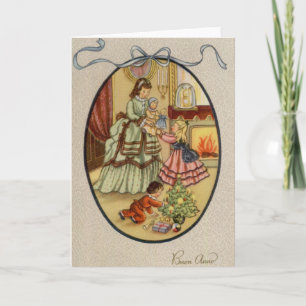 Vintage italienische Neujahrskarte Feiertagskarte
