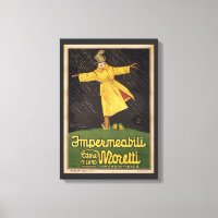 Vintage italienische Regenmantel-Werbung