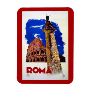 Vintage italienische Reise Roms Rom Magnet