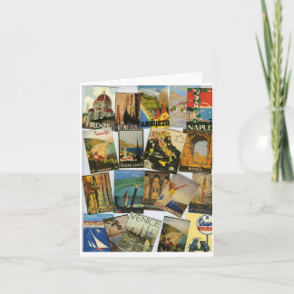 Vintage italienische Reiseposterkollektion Karte