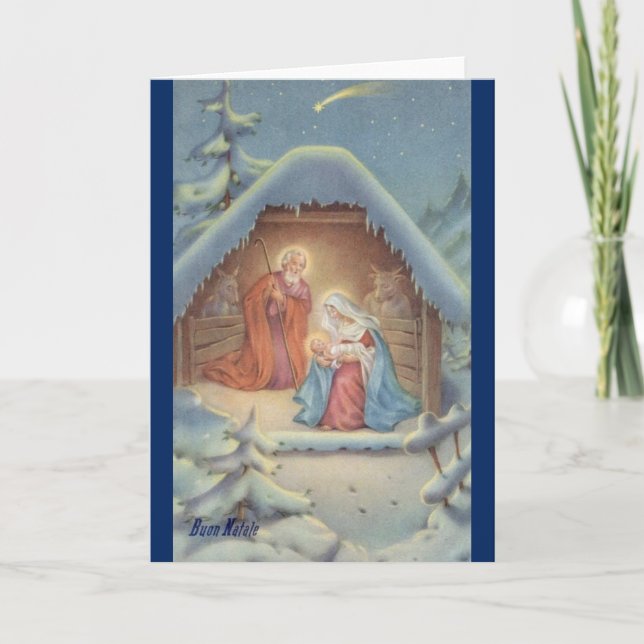 Vintage italienische religiöse feiertagskarte (Vorderseite)