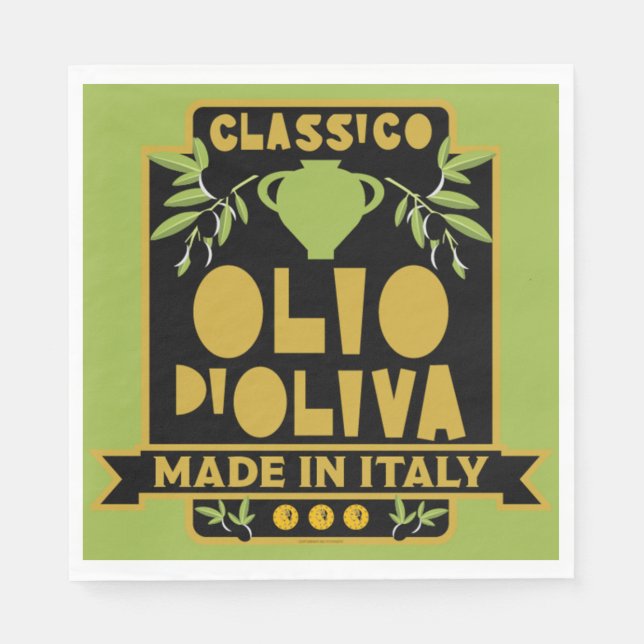 Vintage italienische Schürze Serviette (Vorderseite)