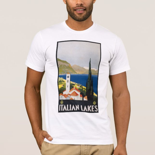 Vintage italienische Seen T-Shirt (Vorderseite)
