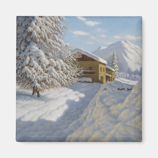 Vintage Ivan Choultse Winter Landscape      Magnet (Vorne)