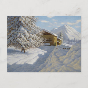 Vintage Ivan Choultse Winterlandschaft Postkarte