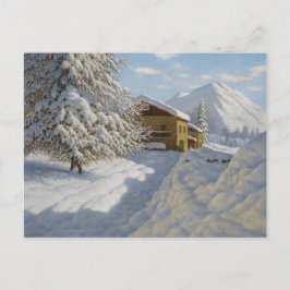 Vintage Ivan Choultse Winterlandschaft Postkarte