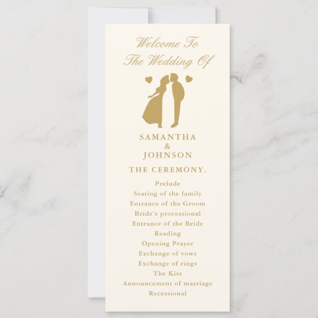 Vintage Ivory Elegant Wedding Ceremony Program (Vorderseite)