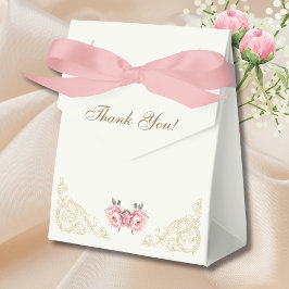 Vintage Ivory Pink Peony Bridal Shower Geschenkschachtel