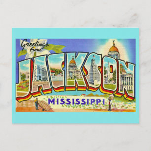 Vintage Jackson Grüße Postkarte