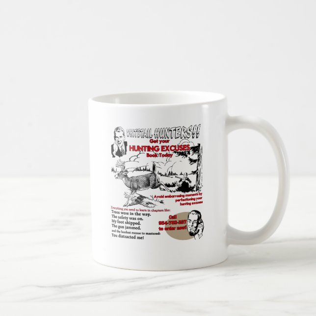 Vintage Jägerentschuldigungen Kaffeetasse (Rechts)