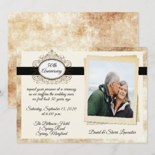 Vintage Jahrestagsfeier Einladung