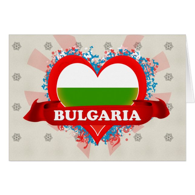 Vintage j'aime la Bulgarie (Devant horizontal)