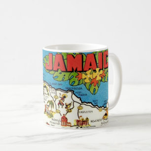 Vintage Jamaica Map Tasse