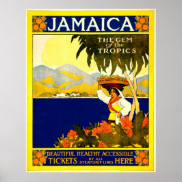 Vintage Jamaica Travel Poster