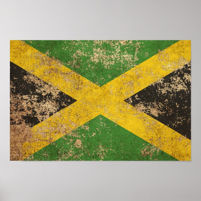 Vintage jamaikanische Flagge Poster (Vorne)