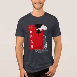 Vintage-Japan-Geisha-Traditionelles-Shirt Tri-Blend Shirt