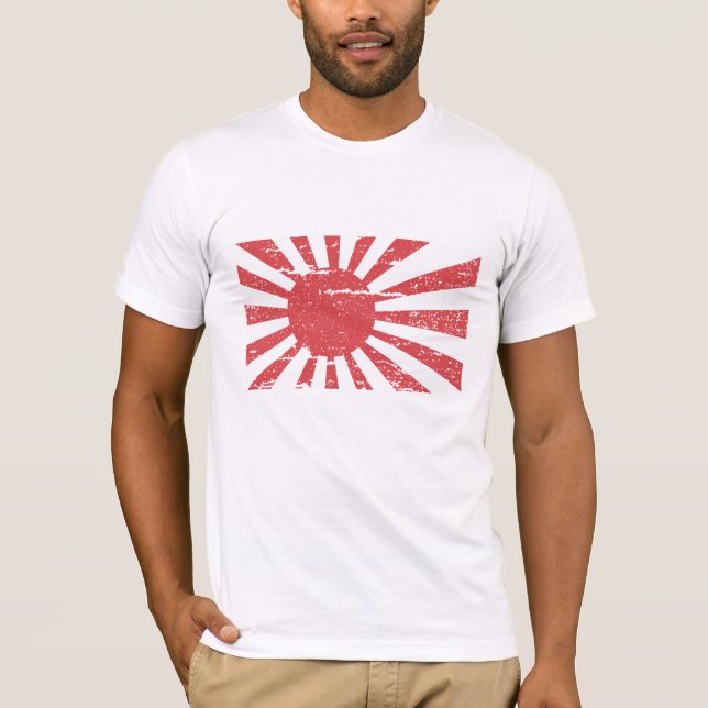 Vintage Japan-Marine-Flagge T-Shirt (Vorderseite)