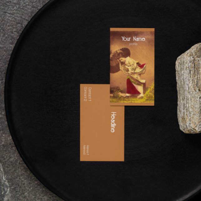 Vintage Japanerin im Wind Visitenkarte (Von Creator hochgeladen)