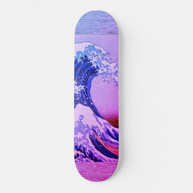 Vintage Japanese Painting Of Great Wave Skateboard (Vorderseite)