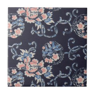 Vintage japanische Blumenfliese Fliese