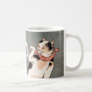 Vintage japanische Chat-Kunst Kaffeetasse