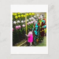 Vintage japanische Familie auf Chrysanthemum Show