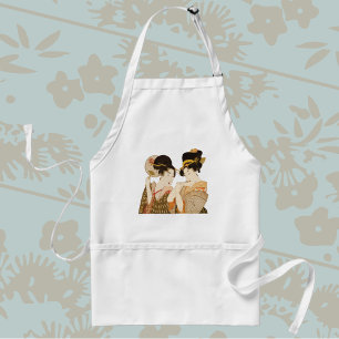 Vintage japanische Geisha-Mädchen in Kimonos Schürze