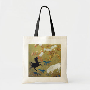 Vintage japanische Gussblüten und Kirschblüten Tragetasche