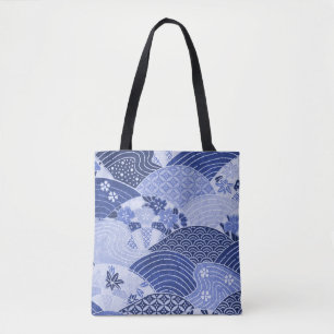 Vintage japanische Hügel und Flüsse Tasche
