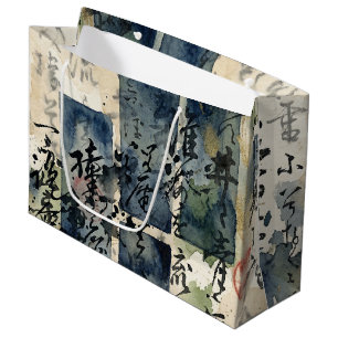 Vintage-Japanische Kalligrafiekunst (4) Große Geschenktüte