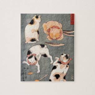 Vintage japanische Katzenkunst