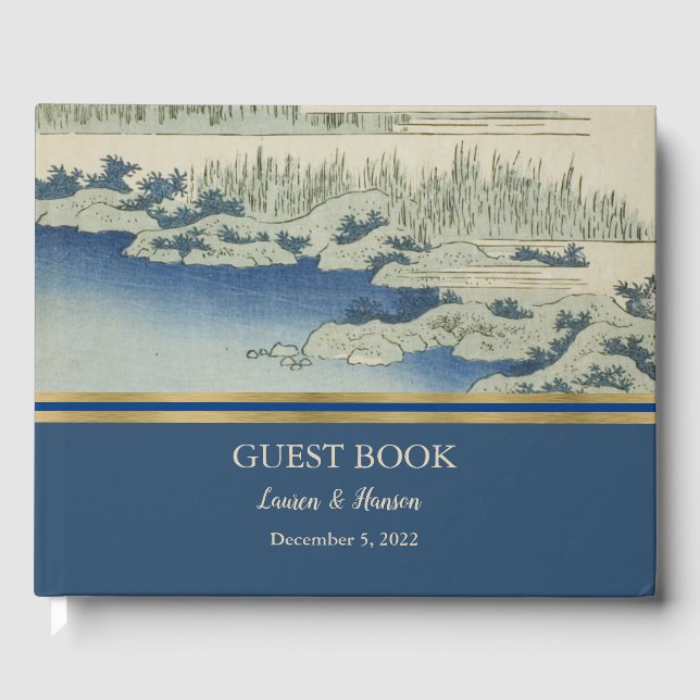 Vintage japanische Kunst Gästebuch (Vorderseite)