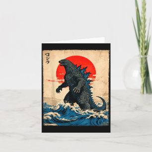 Vintage japanische Kunst Kaiju Monster Karte