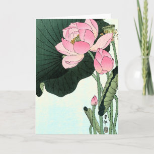 Vintage japanische Kunst: Lotosblume Karte