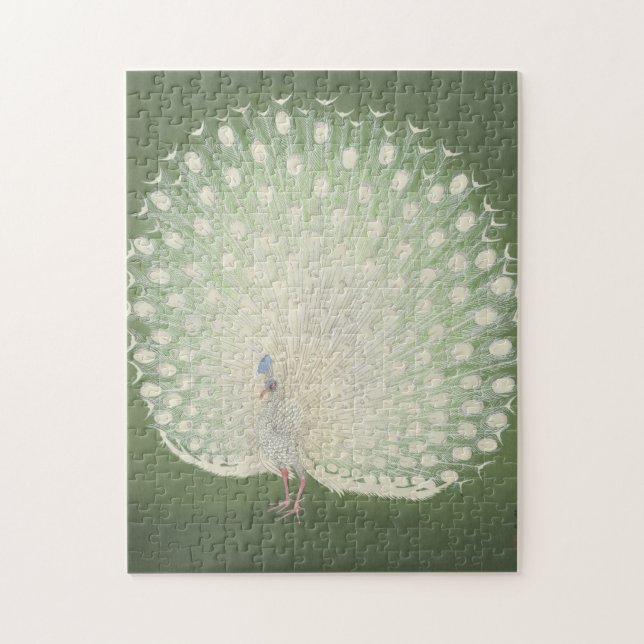 Vintage japanische Kunst | Pfau (Vertikal)