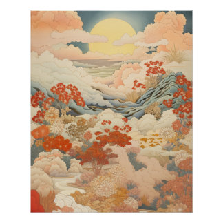 Vintage japanische Kunst Poster