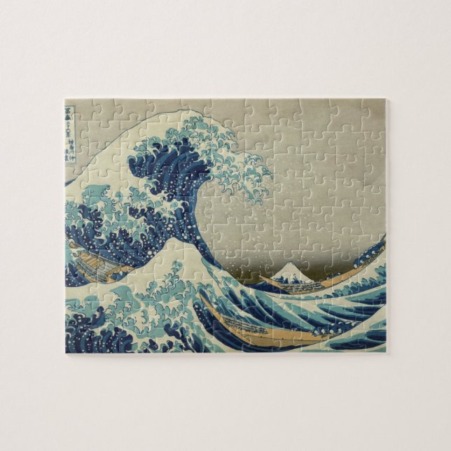 Vintage japanische Kunst, The Great Wave von Hokus (Horizontal)