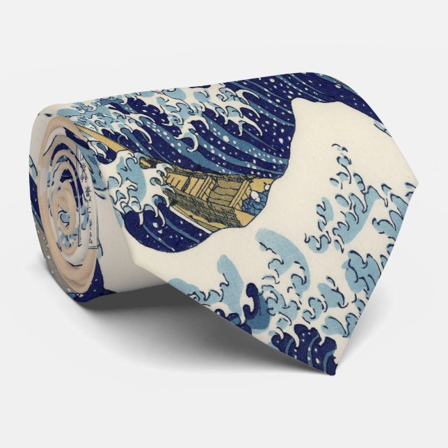 Vintage japanische Kunsthandwerkslandschaft Krawatte (Gerollt)